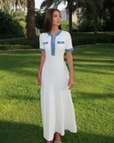 Rhoswen | Azure Collar Dress